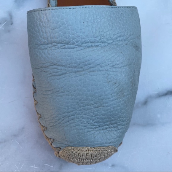 Valentino Rockstud textured leather ankle-wrap espadrille flat sandal IT 39 US 9 - Picture 10 of 16